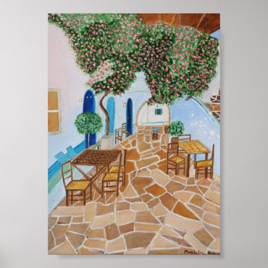 Santorini Griekenland Poster (Voorkant)