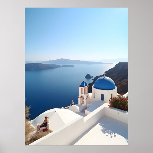 Santorini Griekenland Poster (Voorkant)