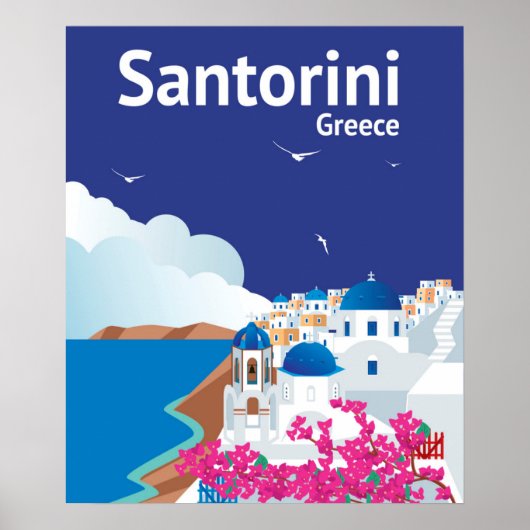 Santorini Griekenland Poster (Voorkant)