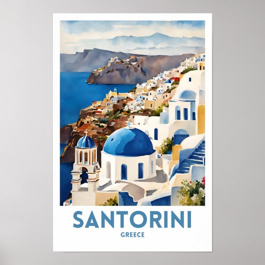 Santorini Griekenland Poster (Voorkant)