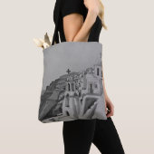 Santorini Griekenland Potlood Schets Tote Bag (Dichtbij)