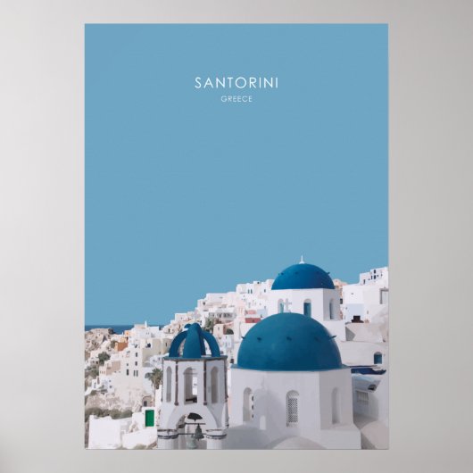 Santorini, Griekenland Reisbaan Poster (Voorkant)
