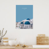 Santorini, Griekenland Reisbaan Poster (Keuken)