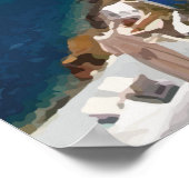 Santorini, Griekenland Reisbaan Poster (Hoek)