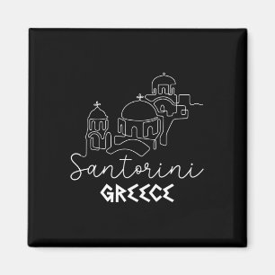 Santorini Griekenland Reisbestemming Zomer Familie Magneet