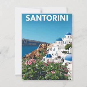  Santorini Griekenland Reisposter Briefkaart
