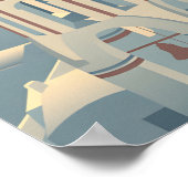 Santorini Griekenland Reisposter Poster (Hoek)