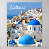 Santorini, Griekenland - Reisposter Poster (Voorkant)