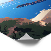 Santorini Griekenland Reizen | Grieks eiland | Poster (Hoek)