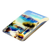 Santorini Griekenland Reizen Schilderij Magneet (Linkerzijde)