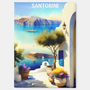 Santorini Griekenland Reizen Schilderij Magneet