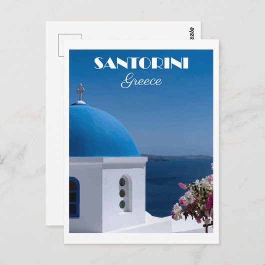  Santorini Griekenland Revel Briefkaart (Voorkant / Achterkant)