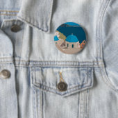 Santorini Griekenland Ronde Button 5,7 Cm (In situ)