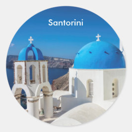 Santorini Griekenland Ronde Sticker