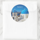 Santorini Griekenland Ronde Sticker (Tas)
