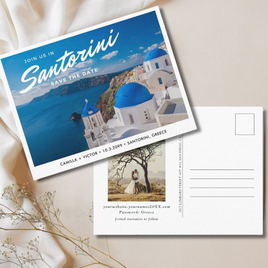 Santorini Griekenland Save the Date Briefkaart