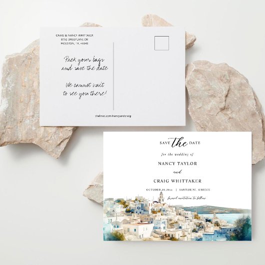 Santorini Griekenland Save the Date Briefkaart