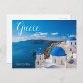 Santorini Griekenland Schilderachtig Briefkaart Po (Voorkant / Achterkant)