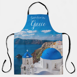 Santorini Griekenland Schilderachtig Kitchen Apron Schort