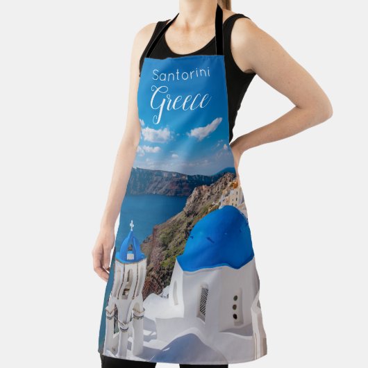 Santorini Griekenland Schilderachtig Kitchen Apron Schort (Insitu)
