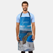 Santorini Griekenland Schilderachtig Kitchen Apron Schort (Gedragen)