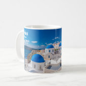 Santorini Griekenland Schilderachtig Koffie Mok Gi (Voorkant links)