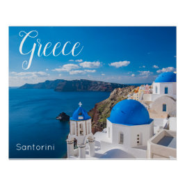 Santorini Griekenland Schilderachtig Poster Afbeel
