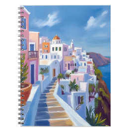 Santorini Griekenland Schilderen Aquarel Reizen Notitieboek
