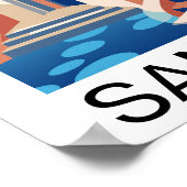 Santorini Griekenland Schilderij Poster (Hoek)