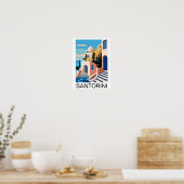 Santorini Griekenland Schilderij Poster (Keuken)