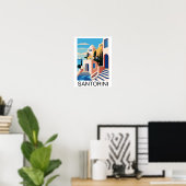 Santorini Griekenland Schilderij Poster (Thuiskantoor)
