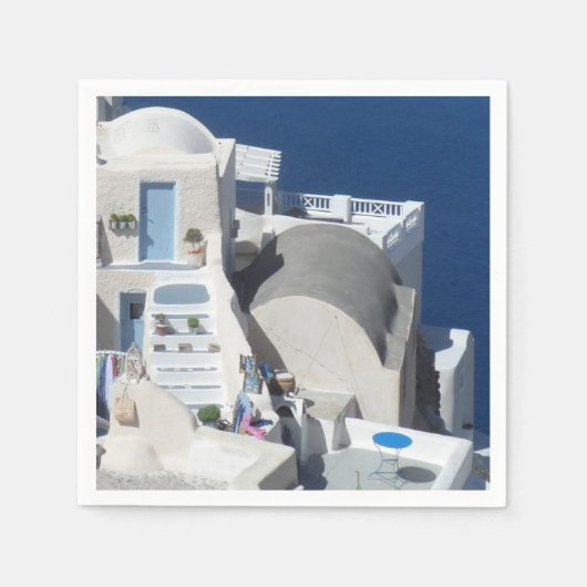 Santorini, Griekenland Servetten (Voorkant)