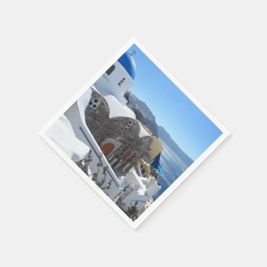 Santorini, Griekenland Servetten (Hoek)