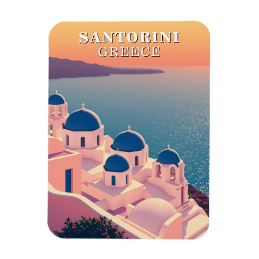 Santorini Griekenland Souvenir Iconic Magneet (Verticaal)