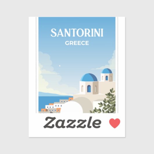 Santorini Griekenland Sticker (Vel)