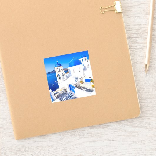 Santorini Griekenland Sticker (Notitieboek)