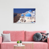 Santorini Griekenland Stretched Canvas Print (Insitu (Woonkamer))