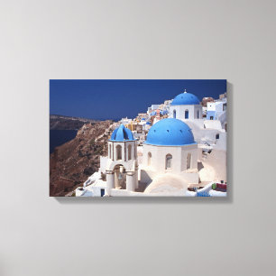 Santorini Griekenland Stretched Canvas Print
