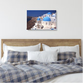 Santorini Griekenland Stretched Canvas Print (Insitu (Slaapkamer))