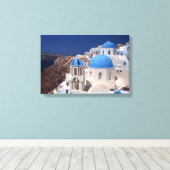 Santorini Griekenland Stretched Canvas Print (Insitu (Houten vloer))
