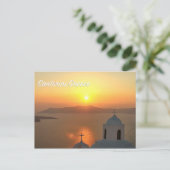 Santorini, Griekenland Sunset Briefkaart (Staand voorkant)