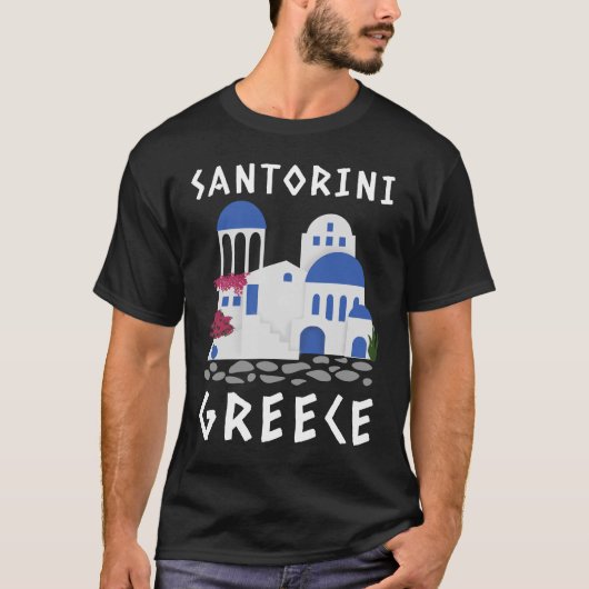 Santorini, Griekenland T-Shirt (Voorkant)