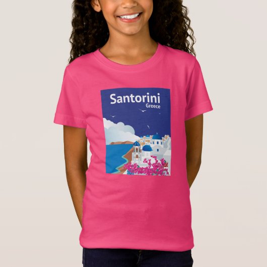 Santorini Griekenland T-shirt (Voorkant)