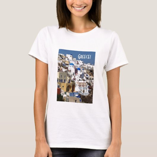 Santorini, Griekenland T-shirt (Voorkant)