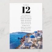 Santorini Griekenland Tafel Nummer Zitplaatsindeli Kaart (Achterkant)