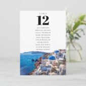 Santorini Griekenland Tafel Nummer Zitplaatsindeli Kaart (Staand voorkant)