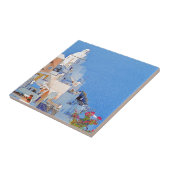 "Santorini, Griekenland" Tegeltje (Zijkant)