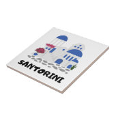 Santorini Griekenland Tegeltje (Zijkant)