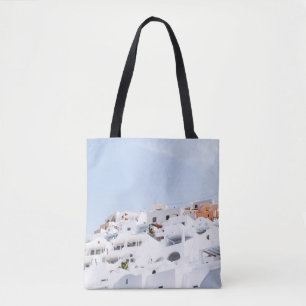 Santorini, griekenland tote bag