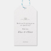 Santorini Griekenland Trouwbestemming Zomer Cadeaulabel (Achterkant)